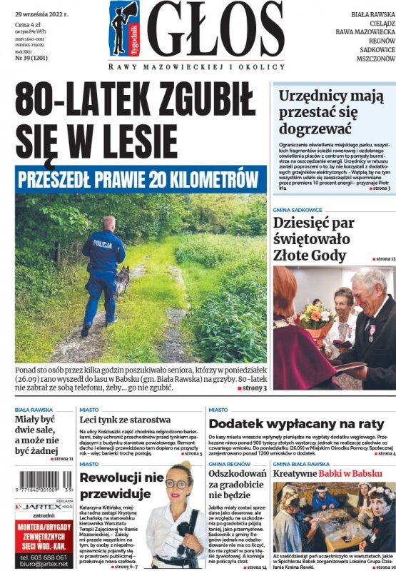 Głos Rawy Mazowieckiej i Okolicy 29.09.2022 r. 29 września 2022